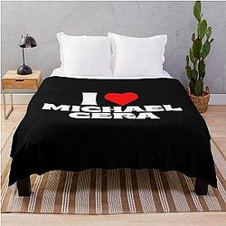 I Love Michael Cera White Throw Blanket