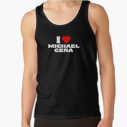 I Love Michael Cera White Fonts Tank Top