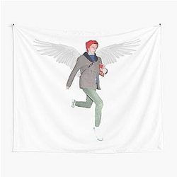 Michael Cera jumping with wings Tapestry