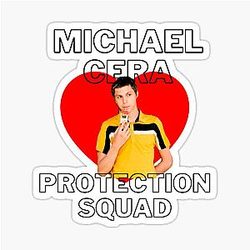 Michael Cera Protection Squad Sticker