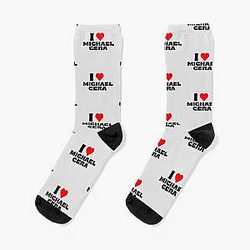 I Love Michael Cera - Black Socks