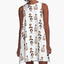 Michael Cera Sticker Pack Best Movies Funny Memes Quotes A-Line Dress