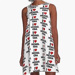 I Love Michael Cera A Line Dress