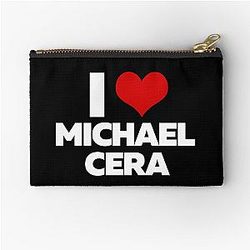 I Love Michael Cera White Pouch
