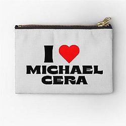 I Love Michael Cera Black Zipper Pouch