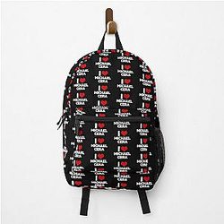 I Love Michael Cera Backpack with White Text