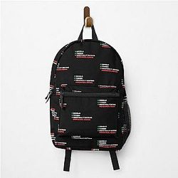 Mentally Dating Michael Cera White Font Backpack