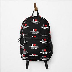 I Love Michael Cera WhiteFonts Backpack