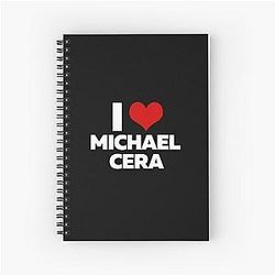 I Love Michael Cera White Spiral Notebook