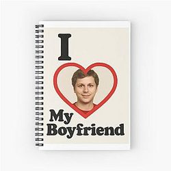 Michael Cera I love my boyfriend birthday funny prank gift Spiral Notebook