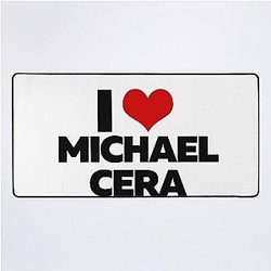 I Love My Michael Cera Desk Mat