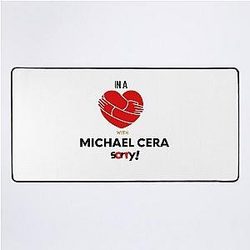 In a Relationship with Michael Cera Desk Mat