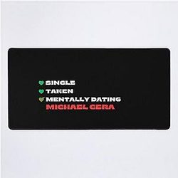 Mentally Dating Michael Cera White Desk Mat