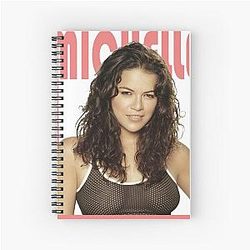 Michelle Rodriguez in front Spiral Notebook