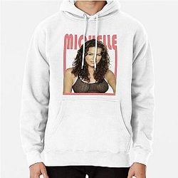 Michelle Rodriguez in front of Pullover Hoodie