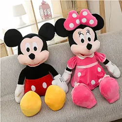 Minnie Disney Cartoon Stitch Toy Story Elsa Vinnie Spider Iron Man Plush Dolls Anime Toys Plush Stuffed Christmas Gifts for Kids