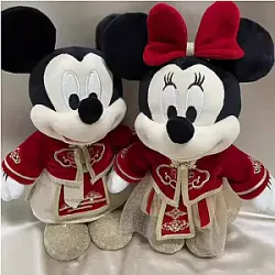 36cm Disney Mickey Minnie Mouse Wedding Series Cute Plush Toy Cartoon Stuffed Doll Anime Couple Souvenir Birthday Xmas Gifts