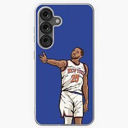 Mikal Bridges 3 Point Celebration Cartoon Samsung Galaxy Soft Case