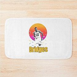 Mikal Bridges vintage art - Basketball Gift Bath Mat