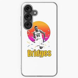 Mikal Bridges vintage art - Legend basketball gift  Samsung Galaxy Soft Case