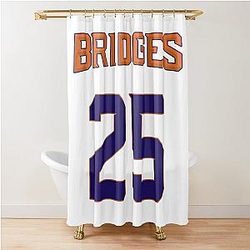 Mikal Bridges Home Jersey Design Shower Curtain