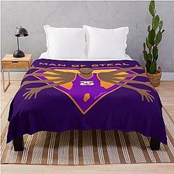 Mikal Bridges Man of Steel Throw Blanket