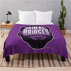 Mikal Bridges Player Silhouette Blanket