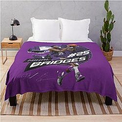 Mikal Bridges City Throw Blanket