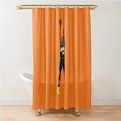 Mikal Bridges Jumper Phoenix Basketball Shower Curtain