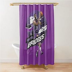 Mikal Bridges City Emblem Shower Curtain