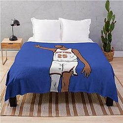 Mikal Bridges 3 Point Celebration Throw Blanket
