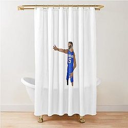 Mikal Bridges Celebration Minimal Shower Curtain