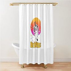 Mikal Bridges Vintage Art Legend Basketball Gift Shower Curtain