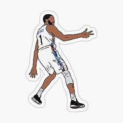 Mikal Bridges 3 Point Celebration in Brooklyn Sticker