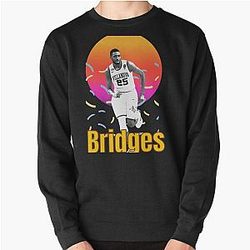 Mikal Bridges vintage art Legend basketball gift Pullover Sweatshirt