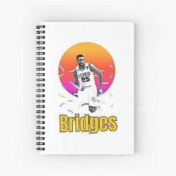 Mikal Bridges Vintage Art Spiral Notebook