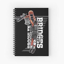Mikal Bridges Brooklyn Tee Spiral Notebook