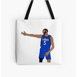 Mikal Bridges Celebration All Over Print Tote Bag