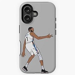 Mikal Bridges 3 Point Celebration Tough Case for iPhone