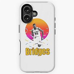 Mikal Bridges vintage art Legend basketball gift iPhone Tough Case