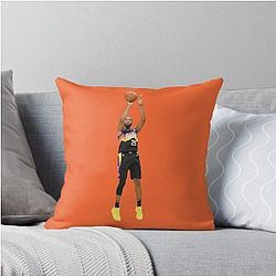 Mikal Bridges Basketball Throw Pillow
