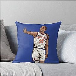 Mikal Bridges 3 Point Celebration Throw Pillow