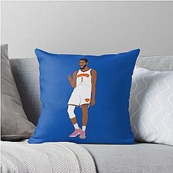 Mikal Bridges New York Knicks Throw Pillow
