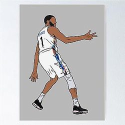 Mikal Bridges 3 Point Celebration Poster