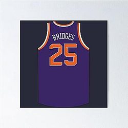 Mikal Bridges Jersey Purple Poster