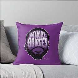 Mikal Bridges Player Throw Pillow