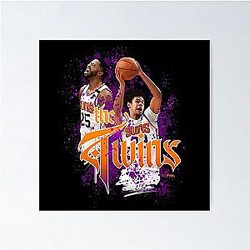 The Twins Mikal Bridges & Cameron Johnson Phoenix Suns Poster