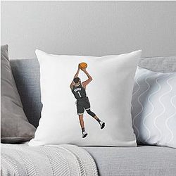 Mikal Bridges - Brooklyn Nets Throw Pillow