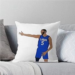 Mikal Bridges Celebration Throw Pillow