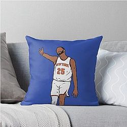 Mikal Bridges 3 Point Celebration Throw Pillow